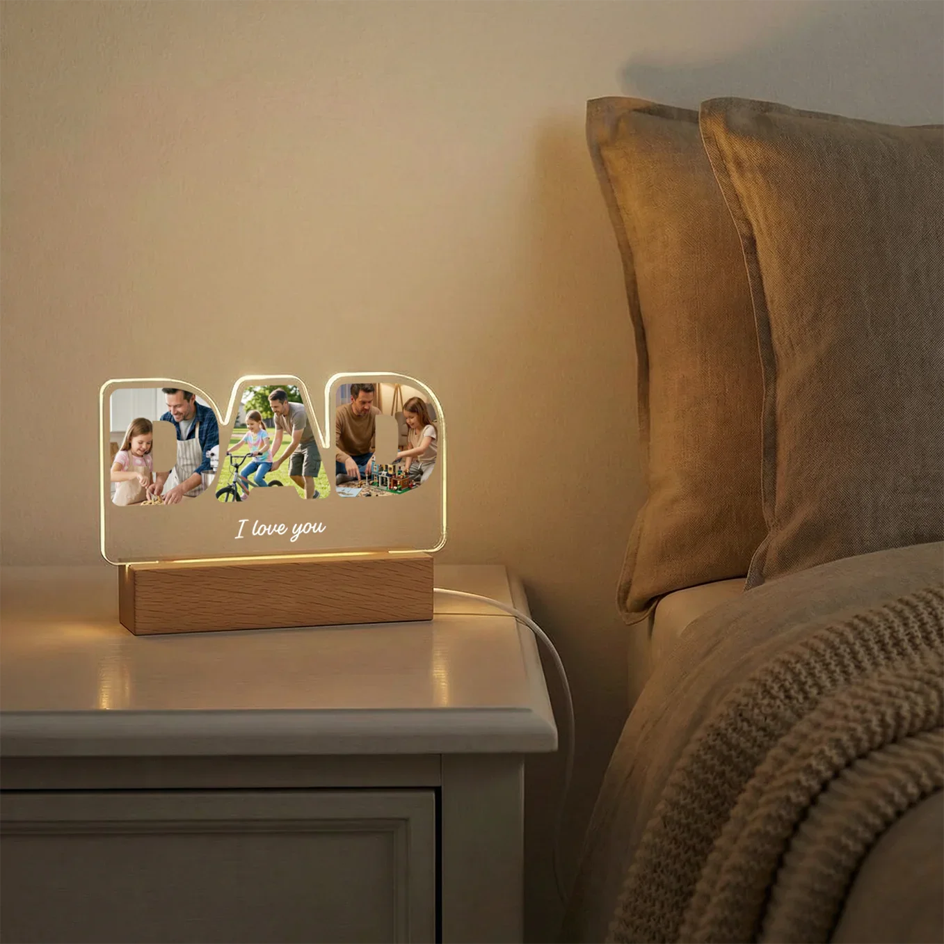 Personalized Acrylic Light "DAD" - Image 8