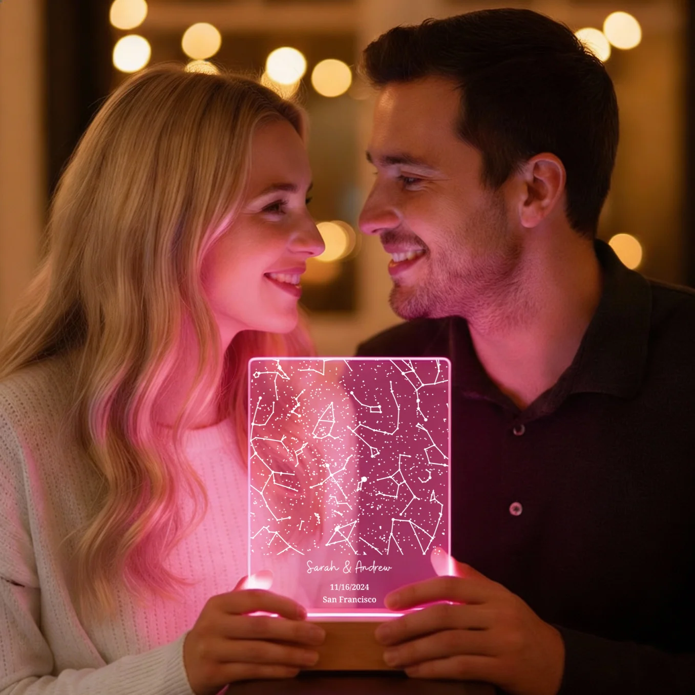 Personalized Acrylic Light "Starry Sky" | Night Light, Decorative Light
 - Image 13