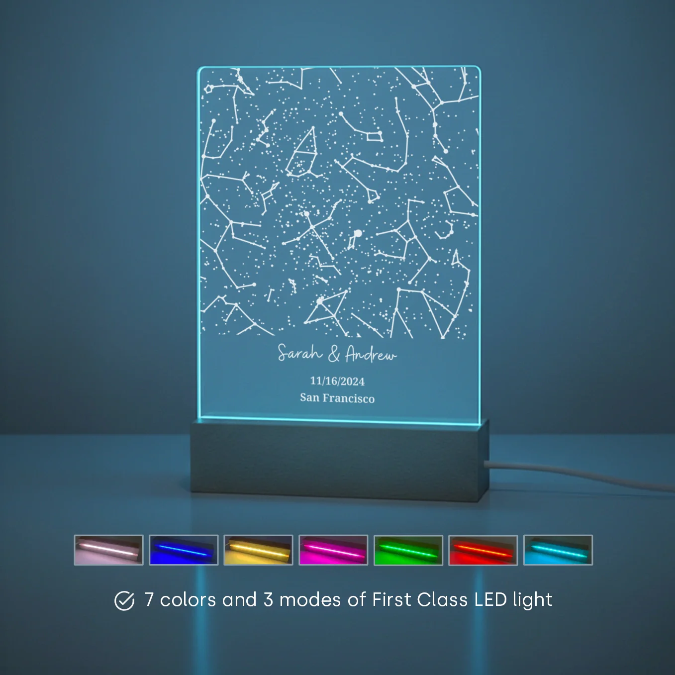 Personalized Acrylic Light "Starry Sky" | Night Light, Decorative Light
 - Image 14