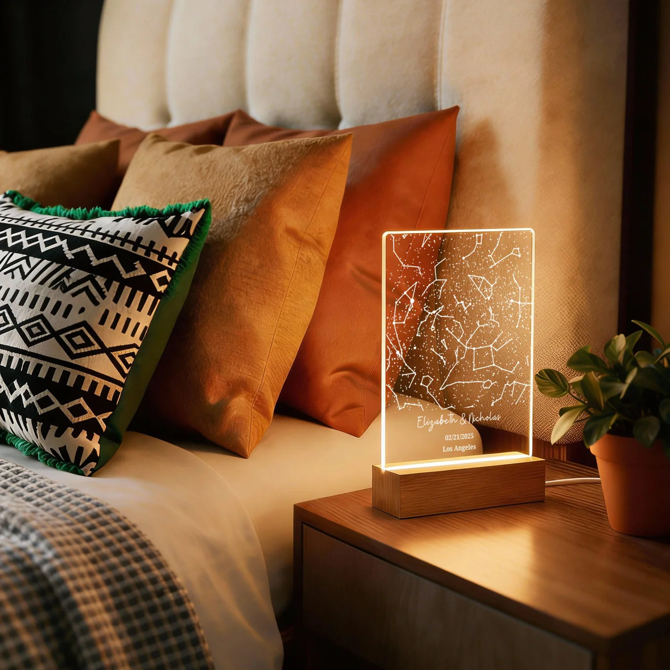 Personalized Acrylic Light "Starry Sky" | Night Light, Decorative Light
 - Image 3