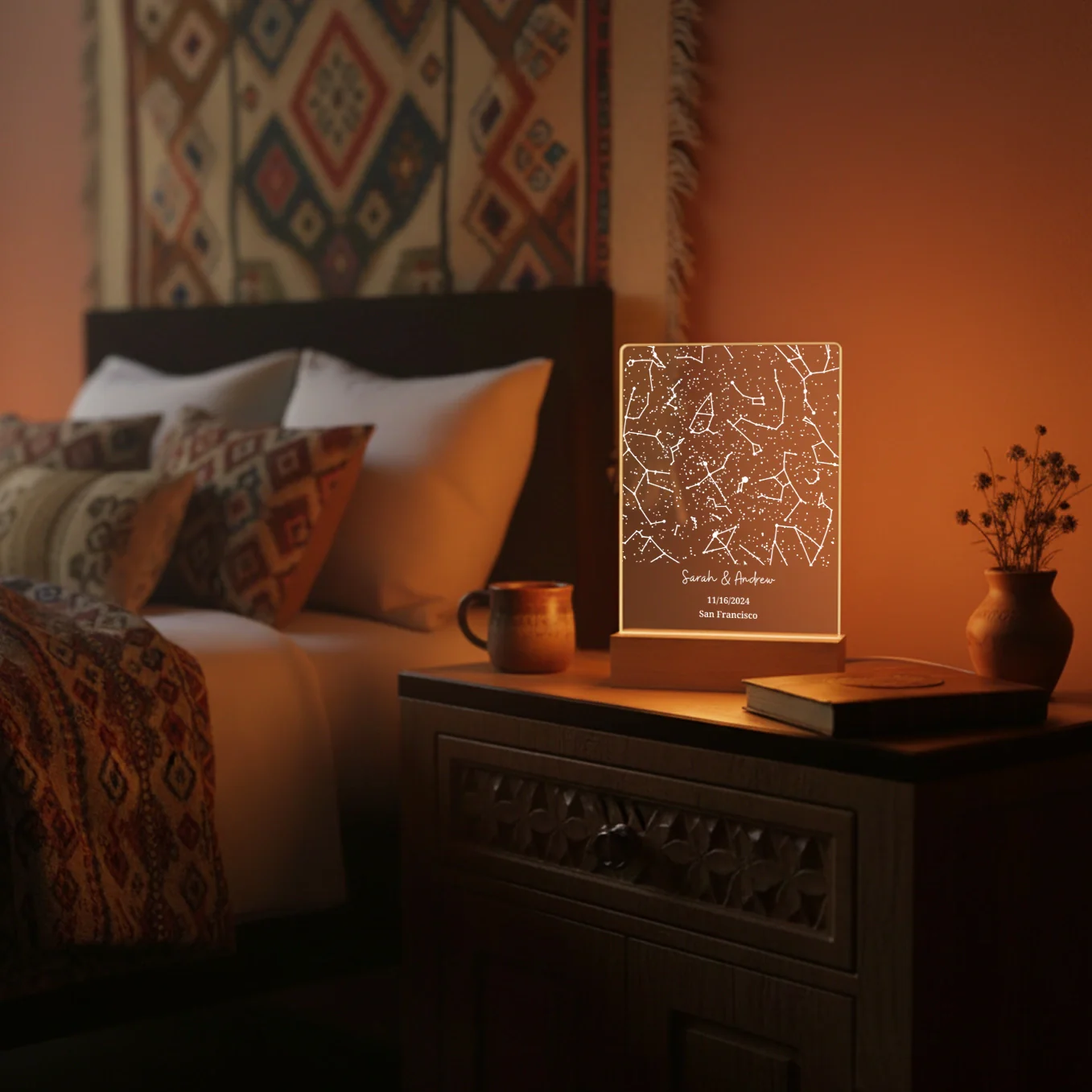 Personalized Acrylic Light "Starry Sky" | Night Light, Decorative Light
 - Image 4