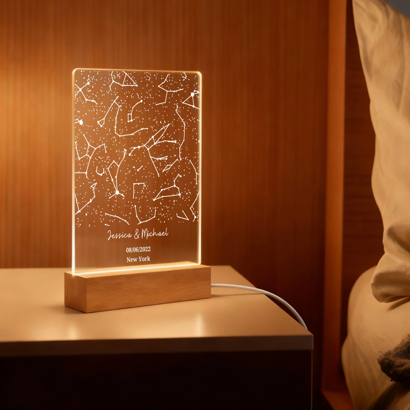 Personalized Acrylic Light "Starry Sky" | Night Light, Decorative Light
 - Image 5