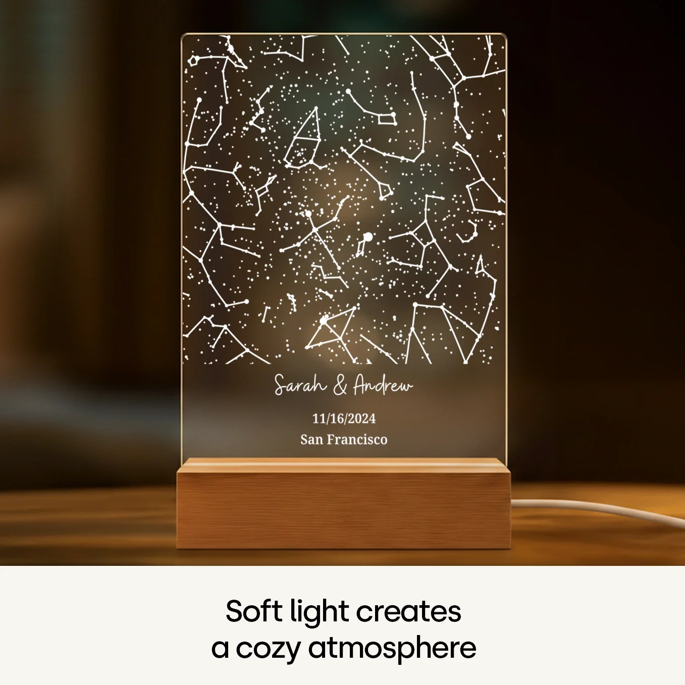 Personalized Acrylic Light "Starry Sky" | Night Light, Decorative Light
 - Image 6