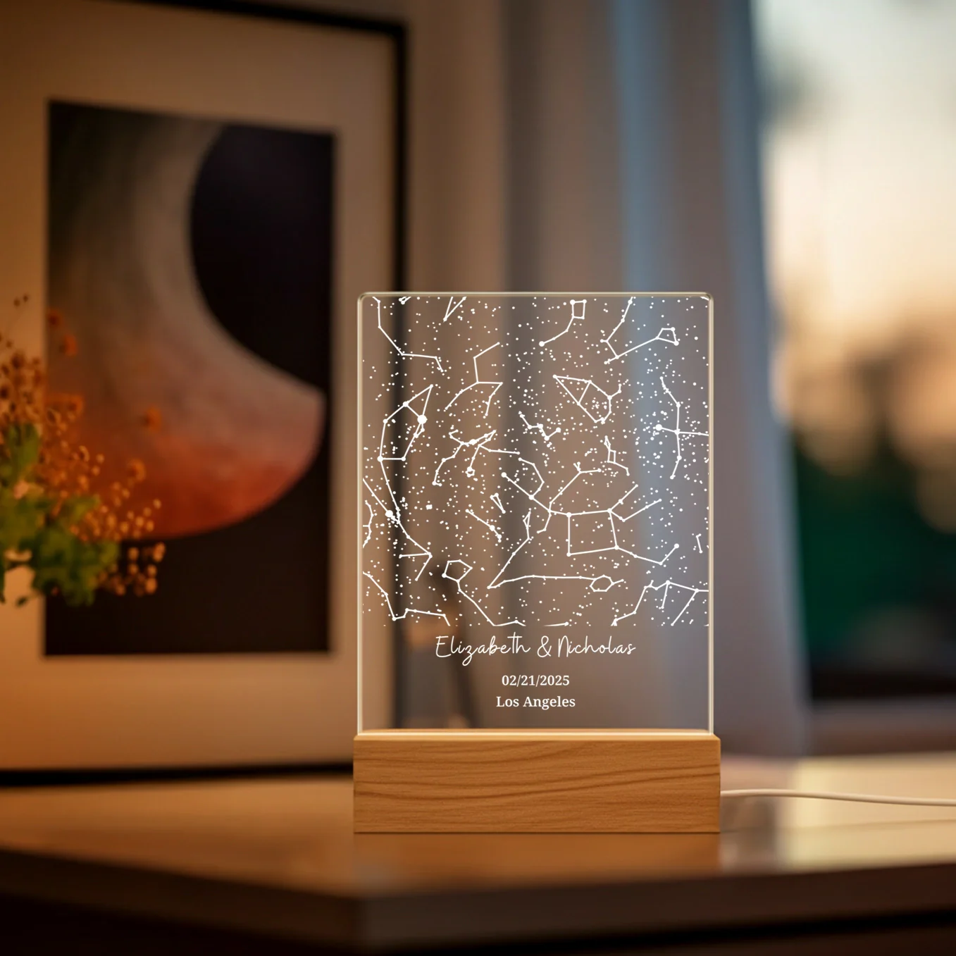 Personalized Acrylic Light "Starry Sky" | Night Light, Decorative Light
 - Image 8
