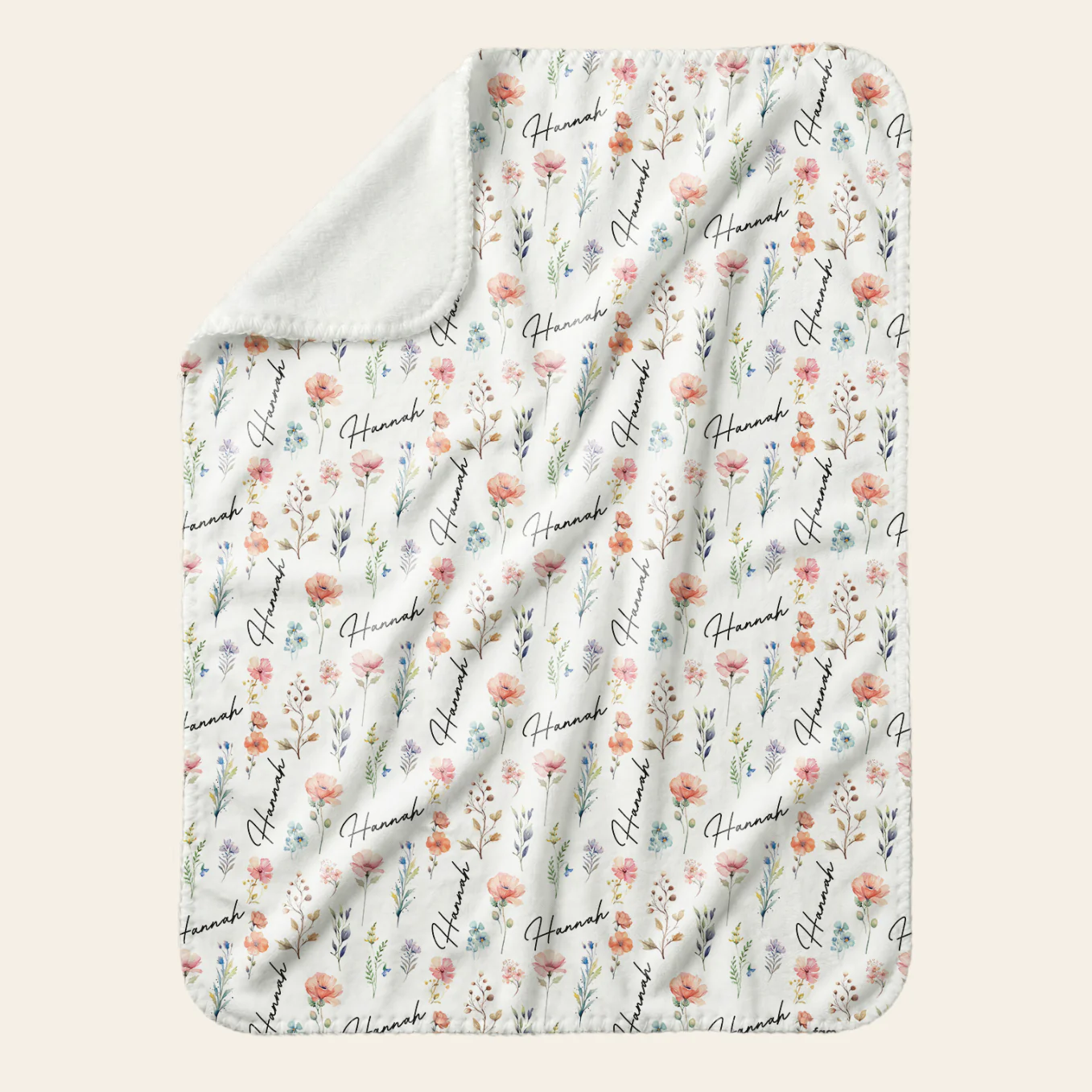 Personalized Baby Blanket "Flowers" - Image 6