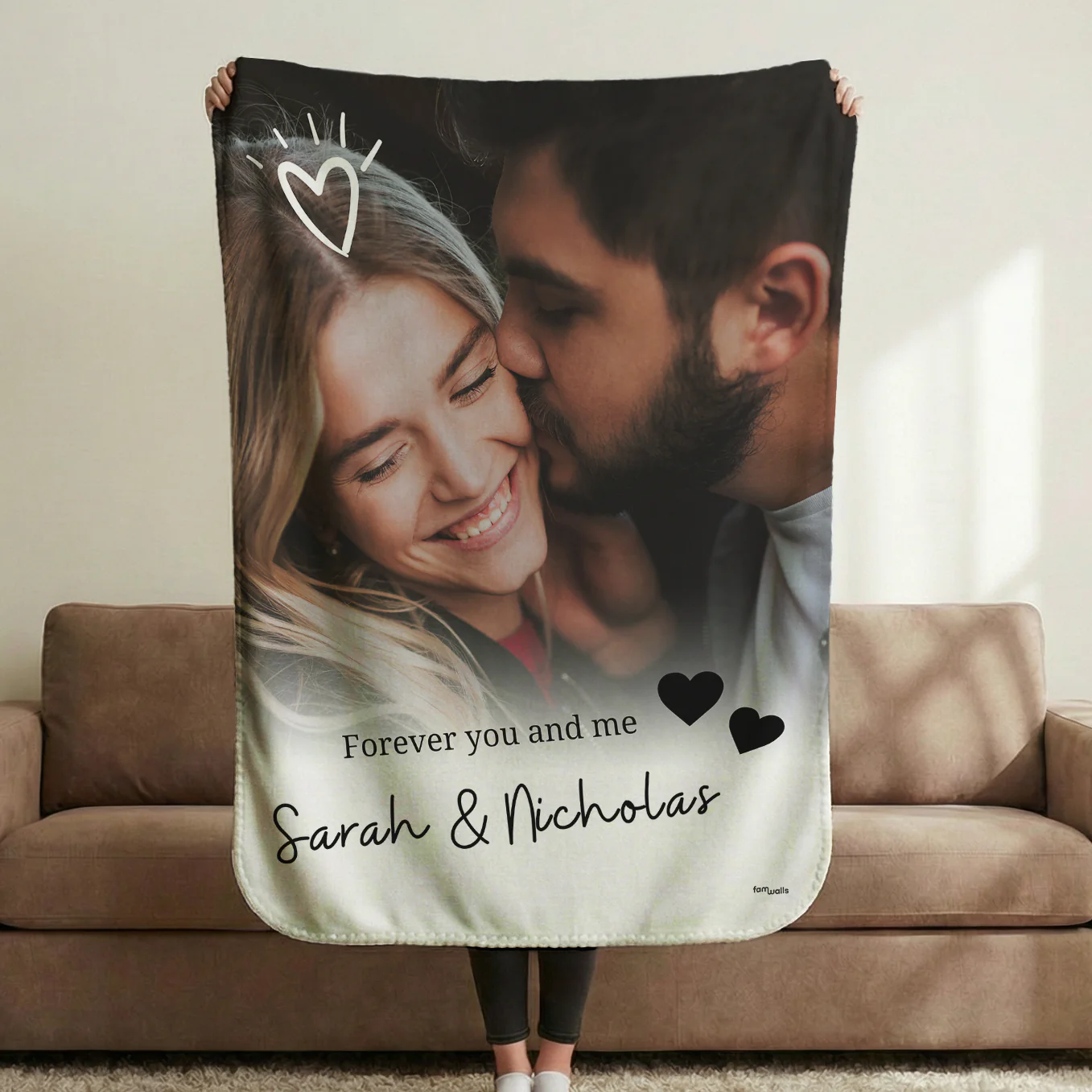 Personalized Blanket "Your Photo & Text" - Image 3