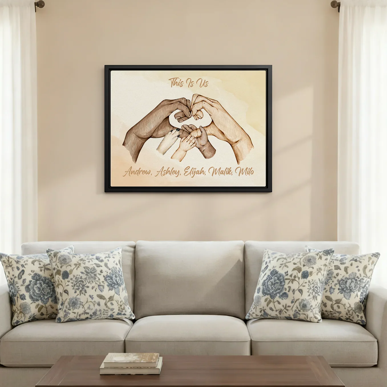 Personalized Canvas "Family Happiness" - Image 4