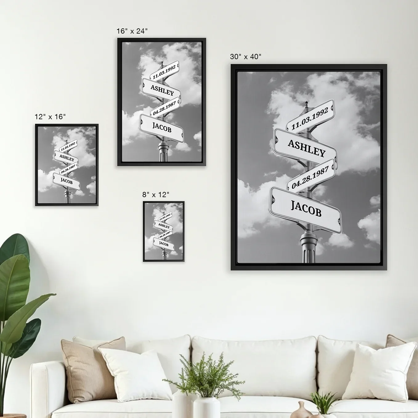 Personalized Canvas "Vintage Street Sign with Birthdate" - Image 11