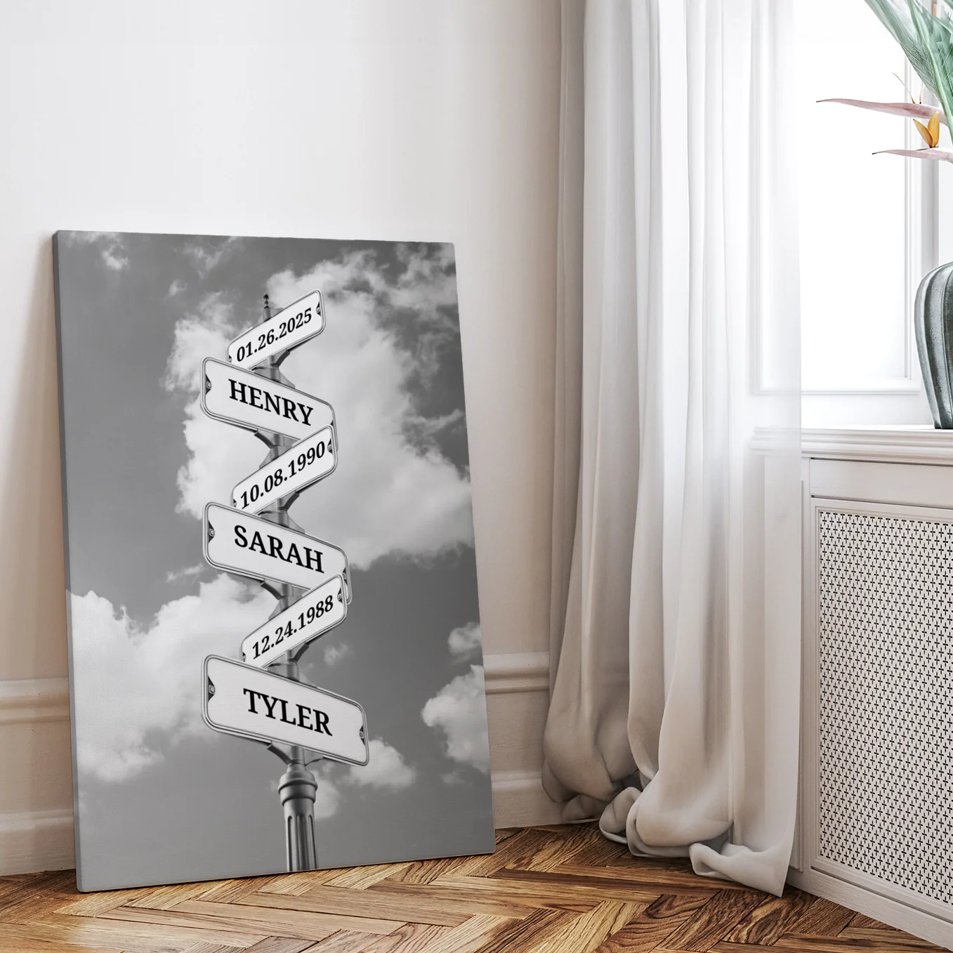 Personalized Canvas "Vintage Street Sign with Birthdate" - Image 3
