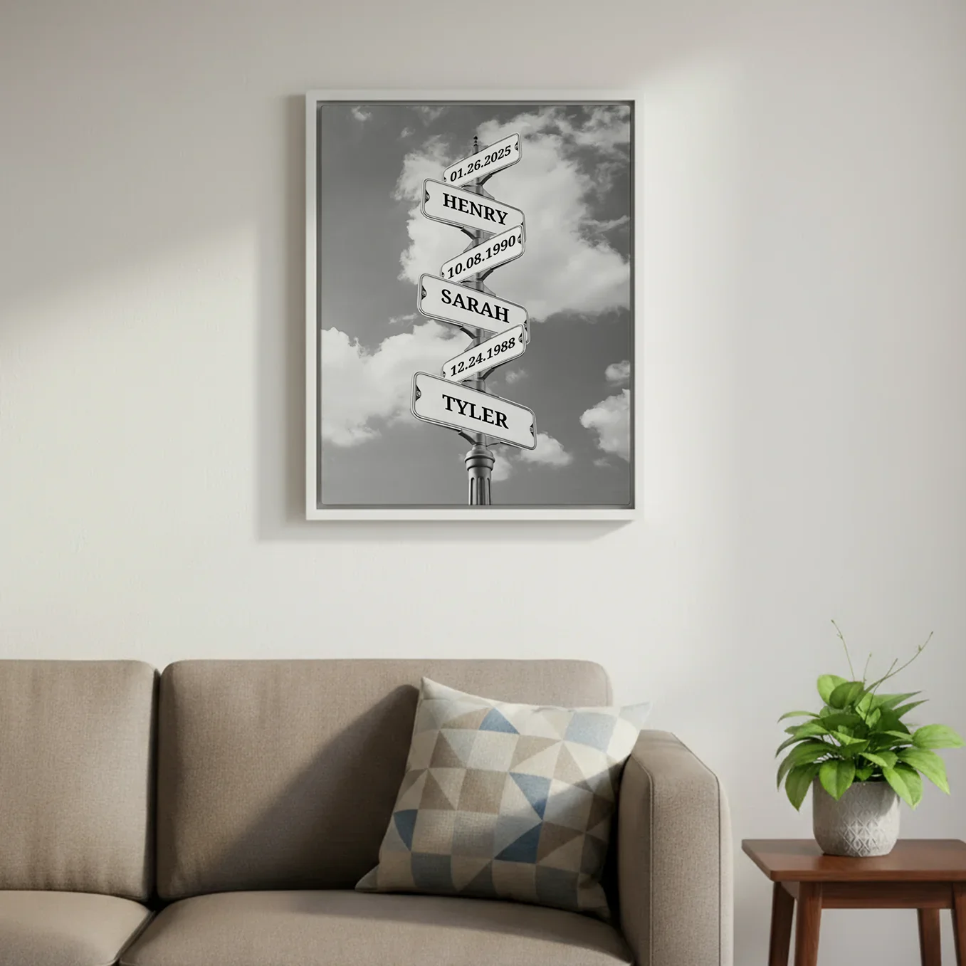 Personalized Canvas "Vintage Street Sign with Birthdate" - Image 6