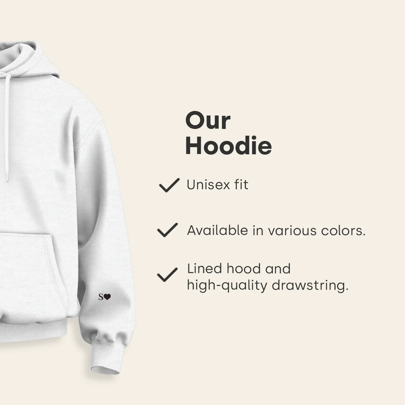 Personalized Couple Hoodies "Heart & Initials" - Image 9