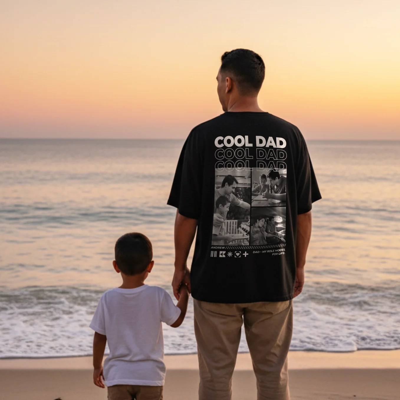 Personalized "Dad" Photo Oversize T-Shirt - Image 3