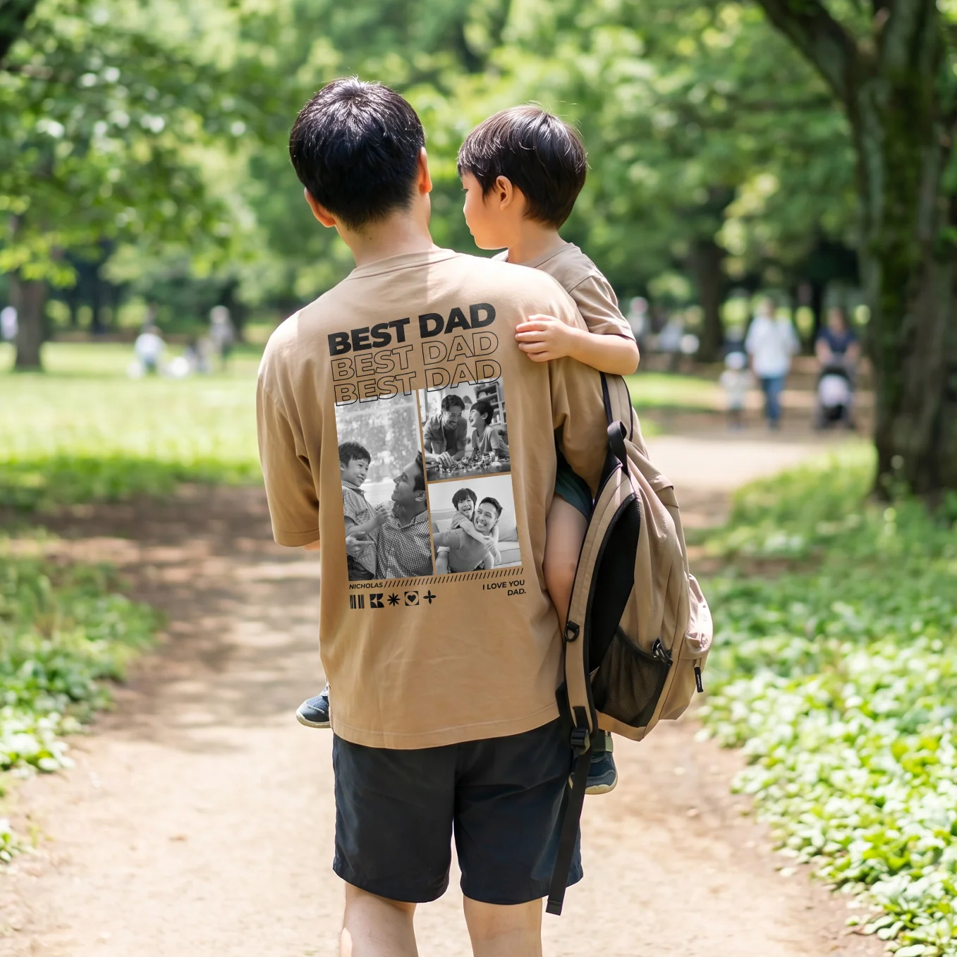 Personalized "Dad" Photo Oversize T-Shirt - Image 4
