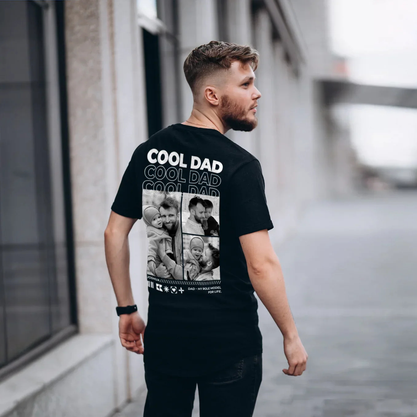 Personalized "Dad" Photo Oversize T-Shirt - Image 5