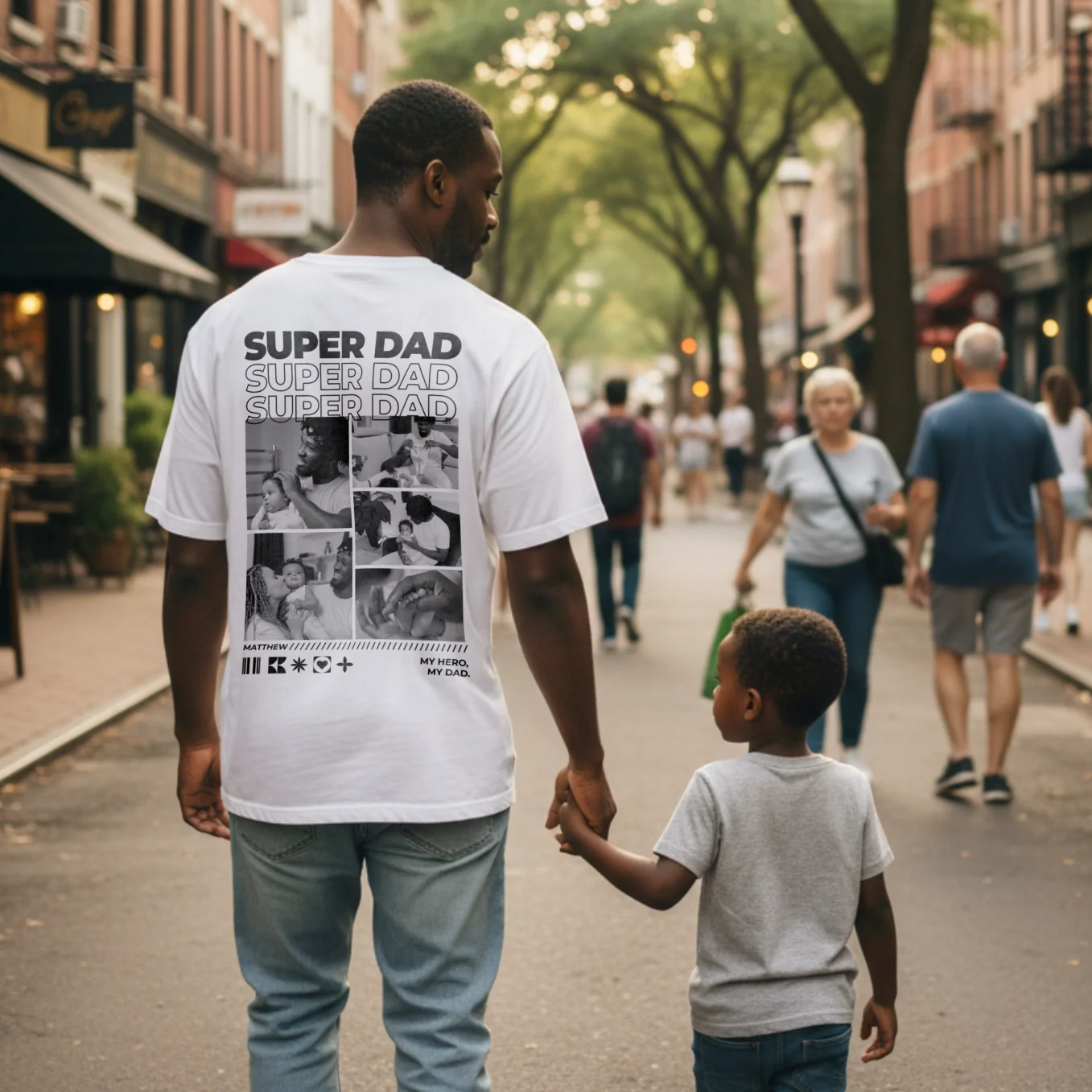 Personalized "Dad" Photo Oversize T-Shirt - Image 6
