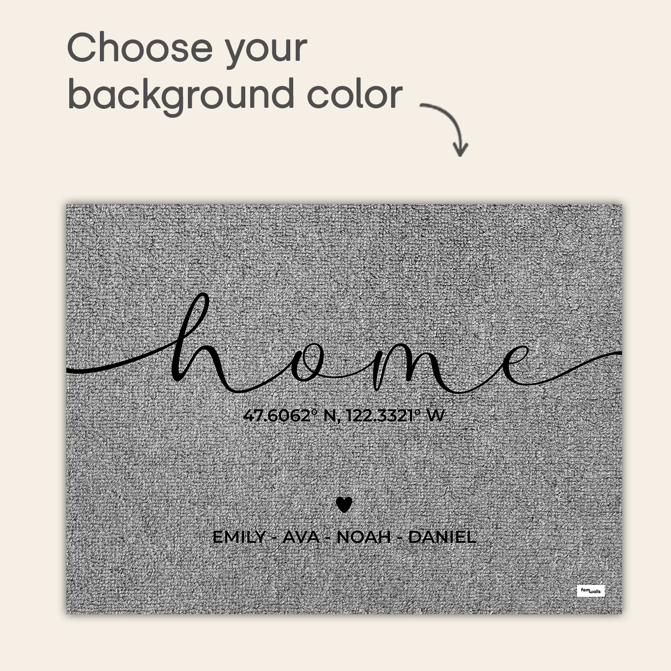 Personalized Doormat "Home Coordinates"
- Image 5
