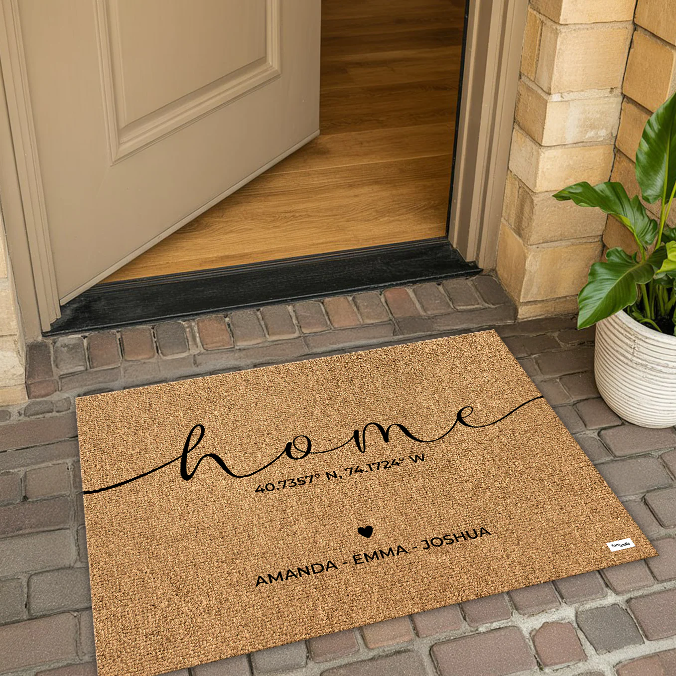 Personalized Doormat "Home Coordinates"
- Image 6