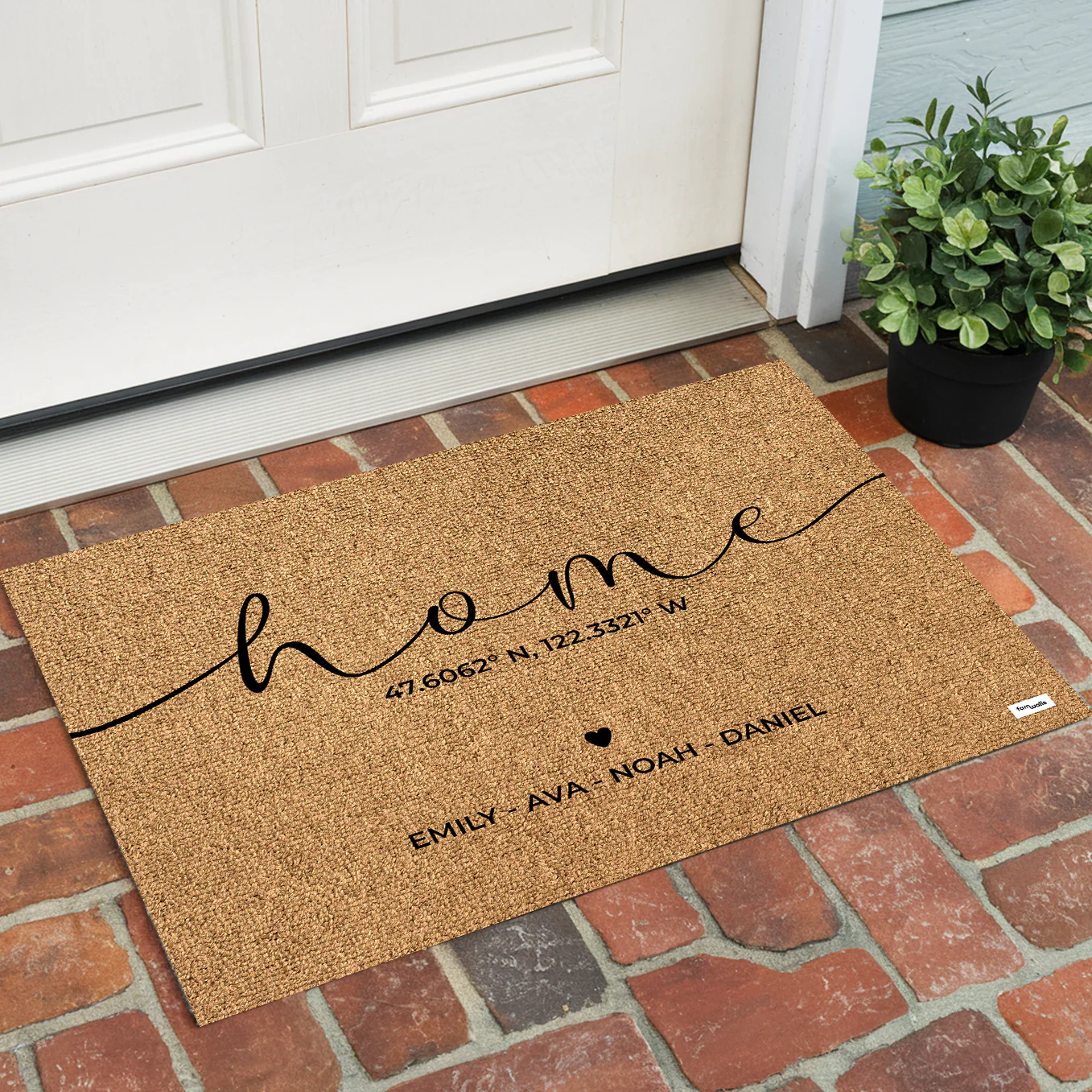 Personalized Doormat "Home Coordinates"
- Image 7
