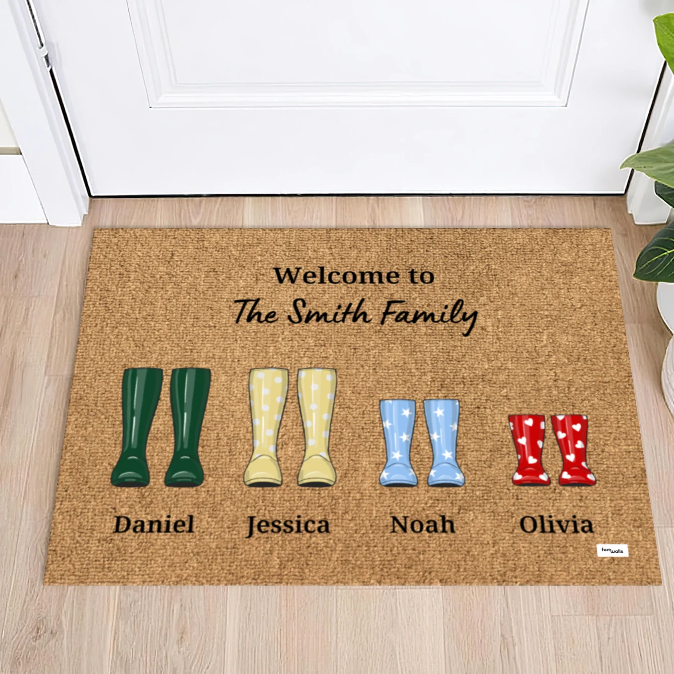 Personalized Doormat "Rain Boots" - Image 10