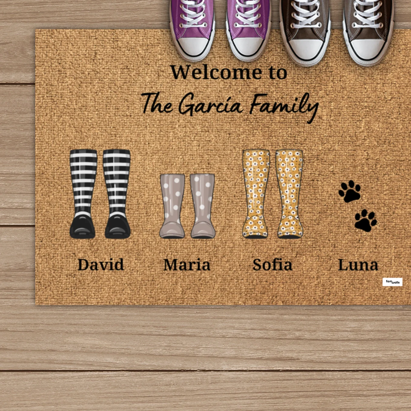 Personalized Doormat "Rain Boots" - Image 4