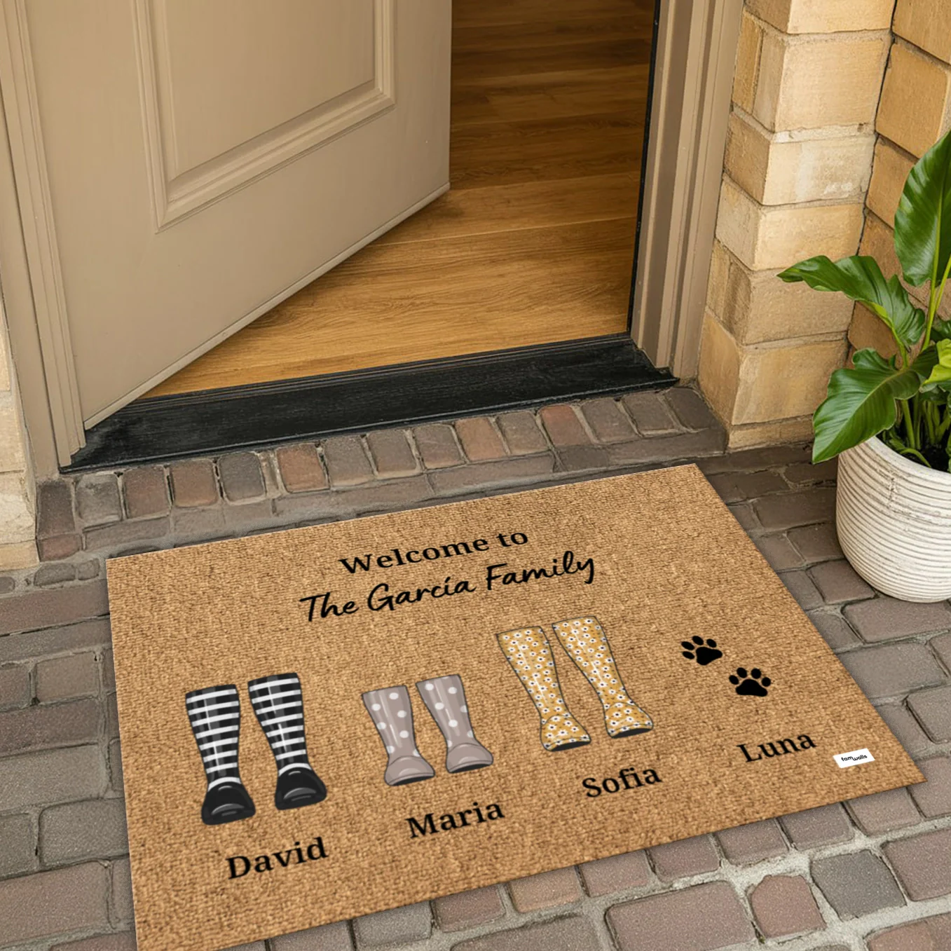 Personalized Doormat "Rain Boots" - Image 8