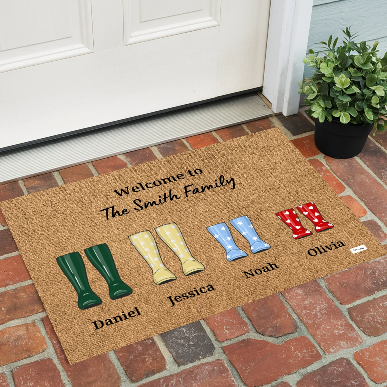Personalized Doormat "Rain Boots" - Image 9