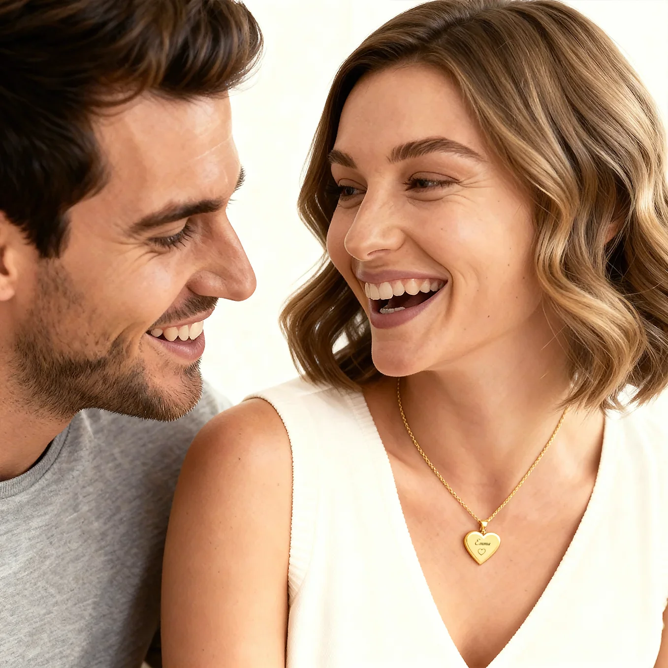 Personalized Heart Necklace "Love" - Image 5