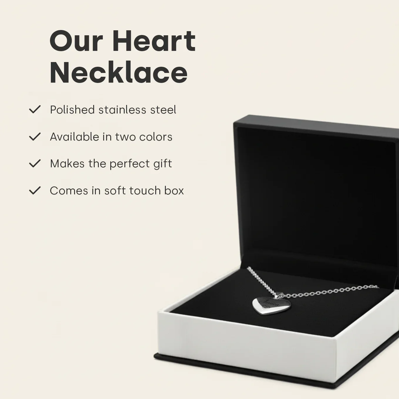 Personalized Heart Necklace "Love" - Image 9