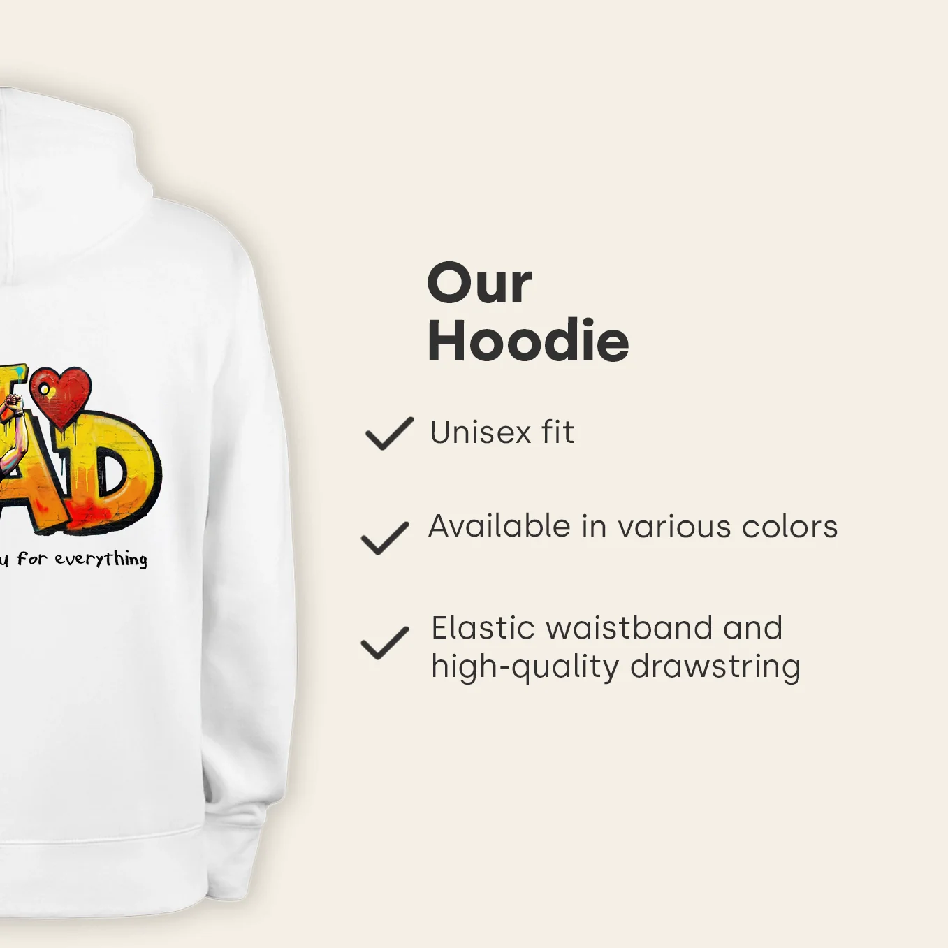 Personalized Hoodie Love "DAD" - Image 11