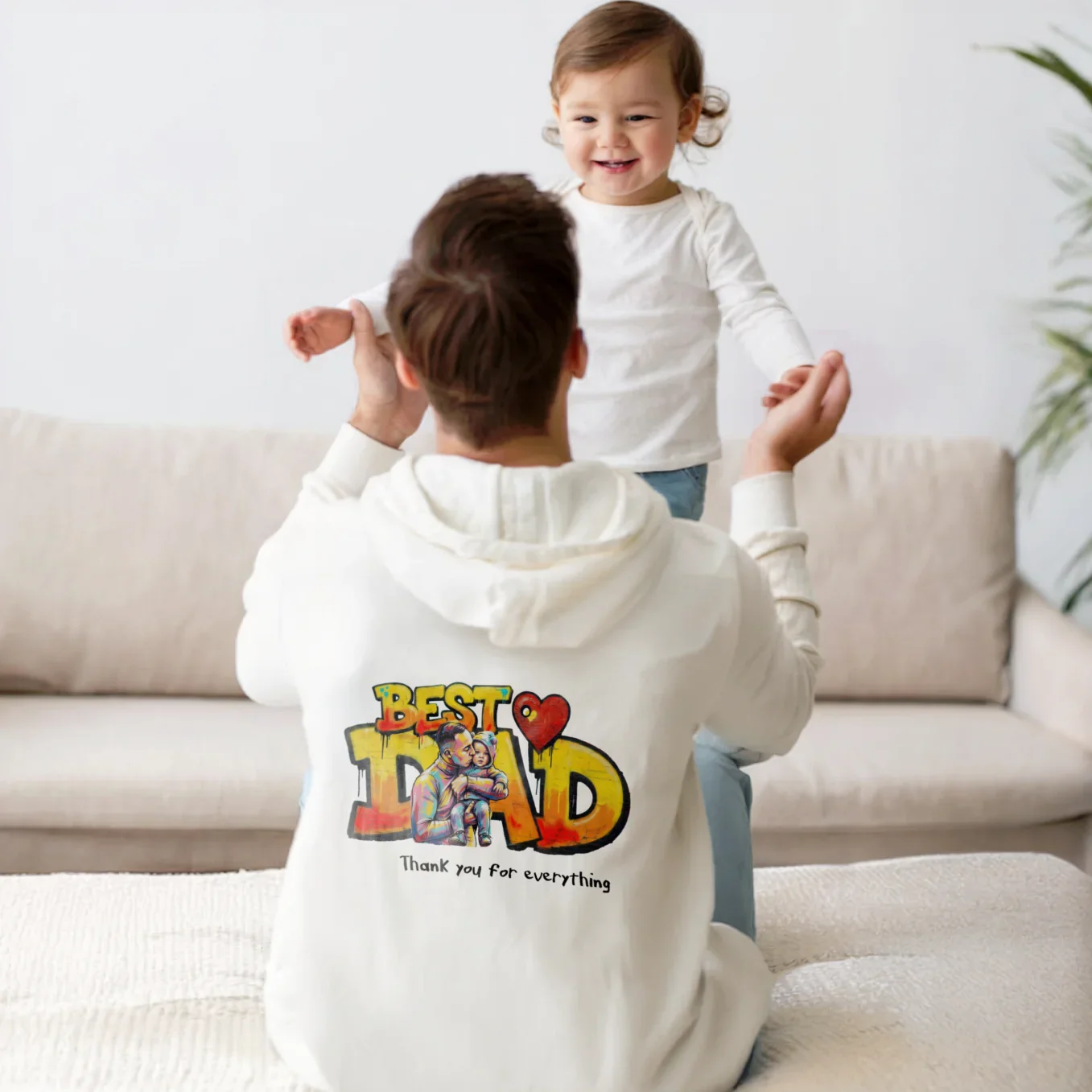 Personalized Hoodie Love "DAD" - Image 3