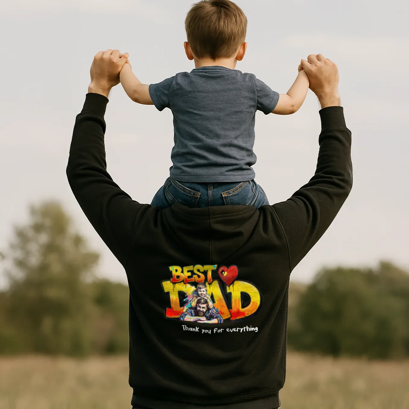 Personalized Hoodie Love "DAD" - Image 4