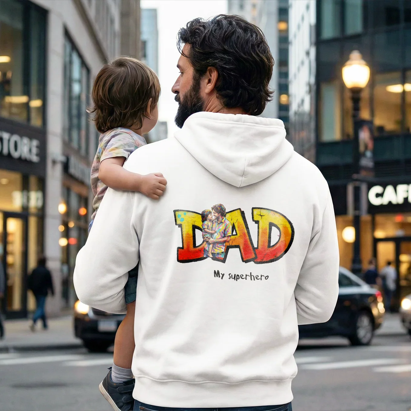 Personalized Hoodie Love "DAD" - Image 5