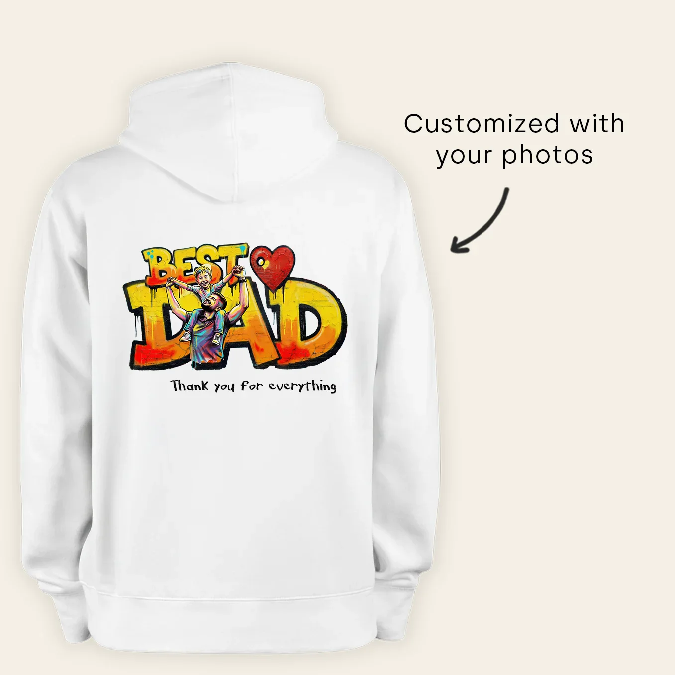 Personalized Hoodie Love "DAD" - Image 7