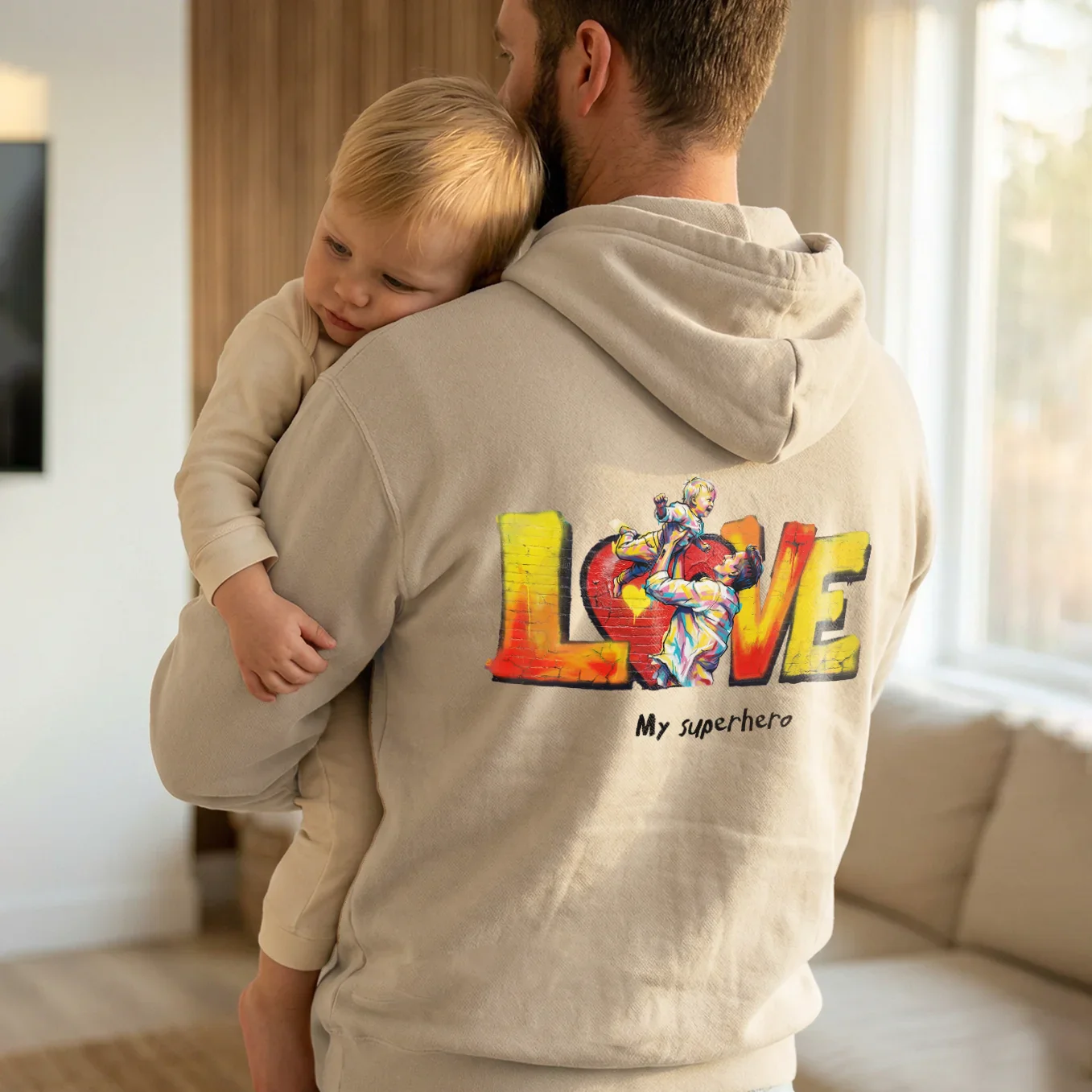 Personalized Hoodie Love "DAD" - Image 8