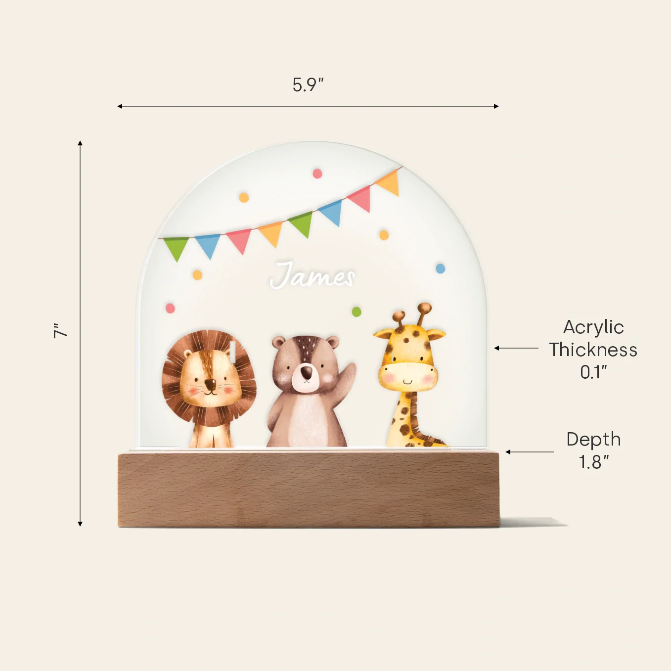 Personalized Night Light "Confetti" - Image 11