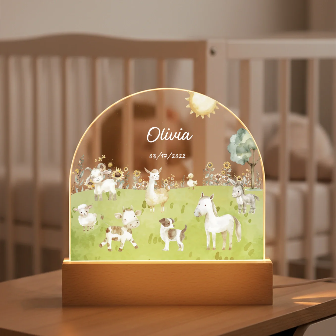 Personalized Night Light "Farm" - Image 13