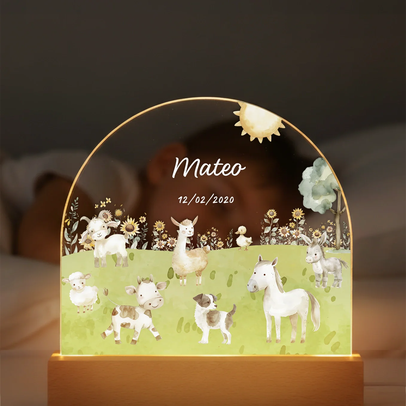 Personalized Night Light "Farm" - Image 6