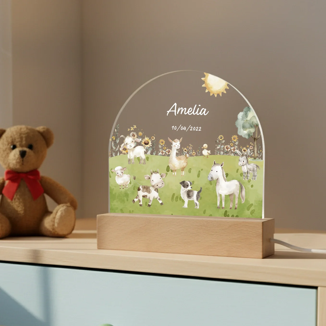 Personalized Night Light "Farm" - Image 8