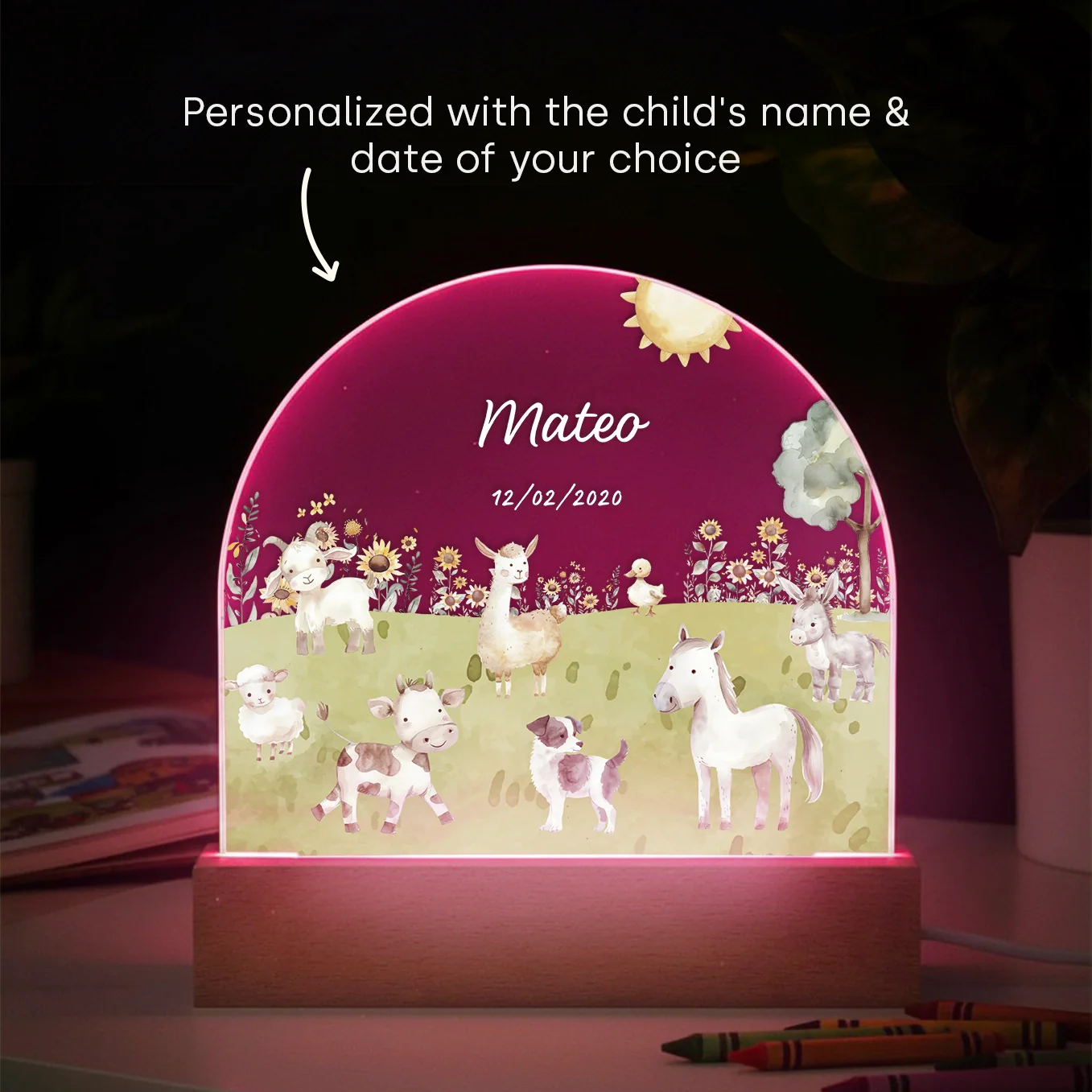 Personalized Night Light "Farm" - Image 9