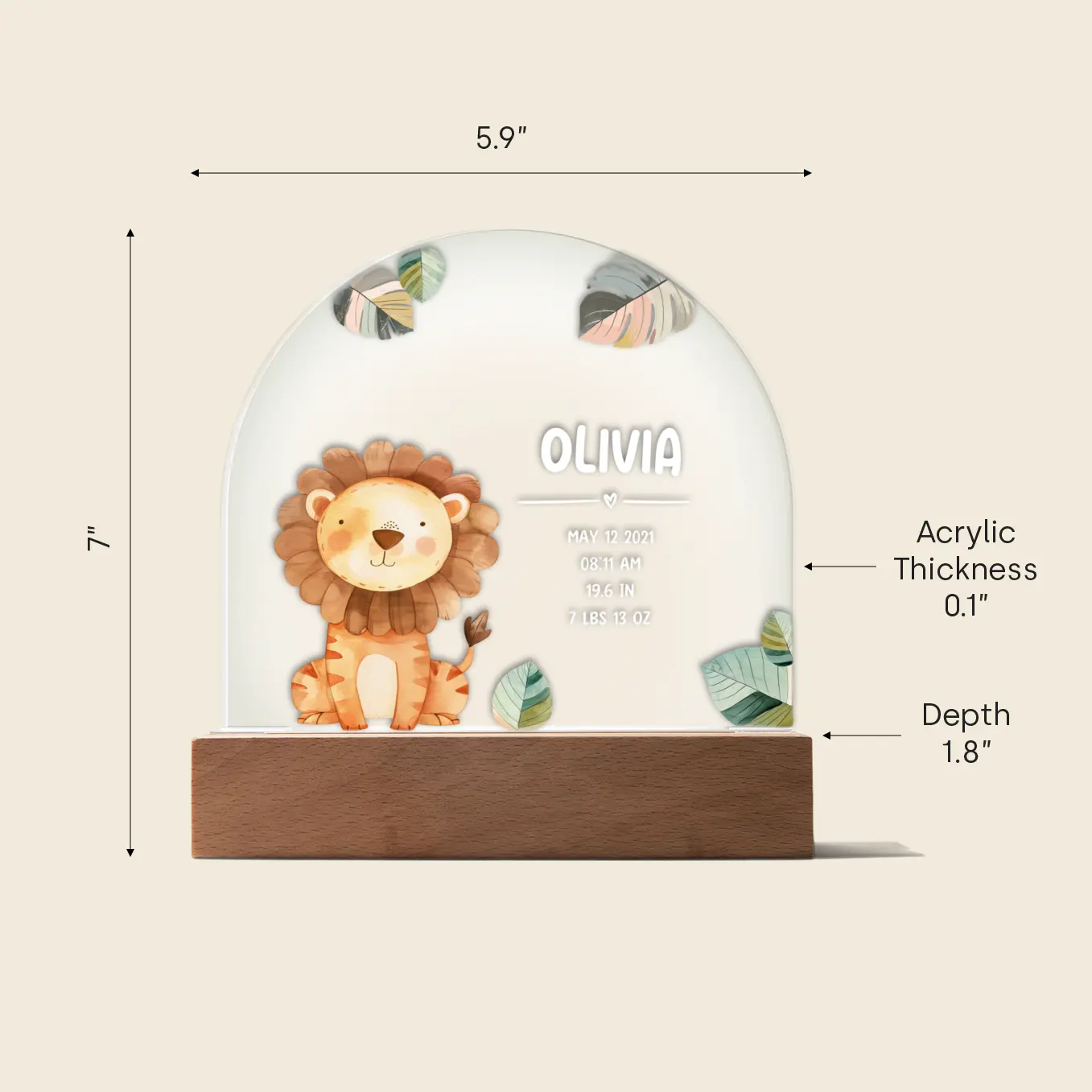 Personalized Night Light "Favorite Animal" - Image 11