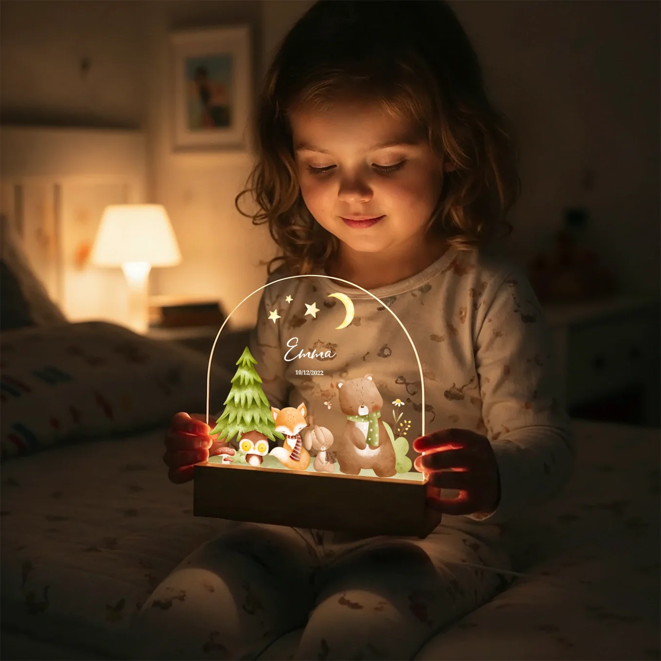 Personalized Night Light "Forest" – Custom Printed Gift for Kids - Image 3