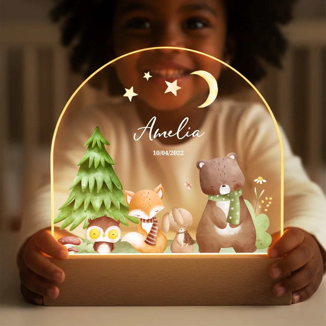 Personalized Night Light "Forest" – Custom Printed Gift for Kids - Image 4