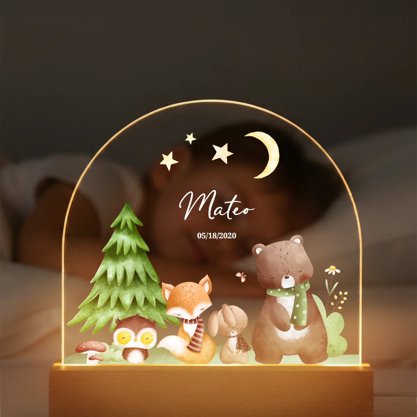 Personalized Night Light "Forest" – Custom Printed Gift for Kids - Image 6