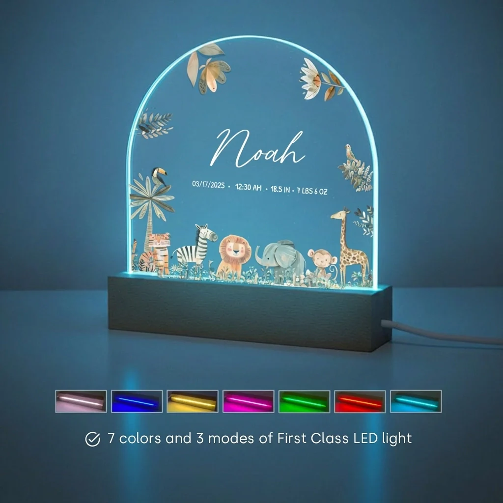Personalized Night Light "Safari Animals" - Image 7