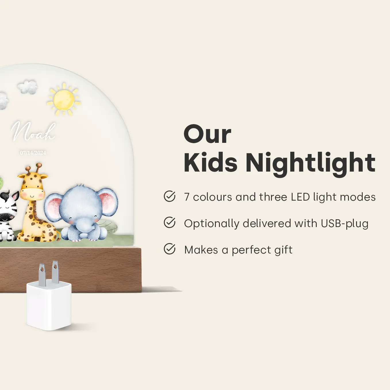 Personalized Night Light "Safari" - Image 8