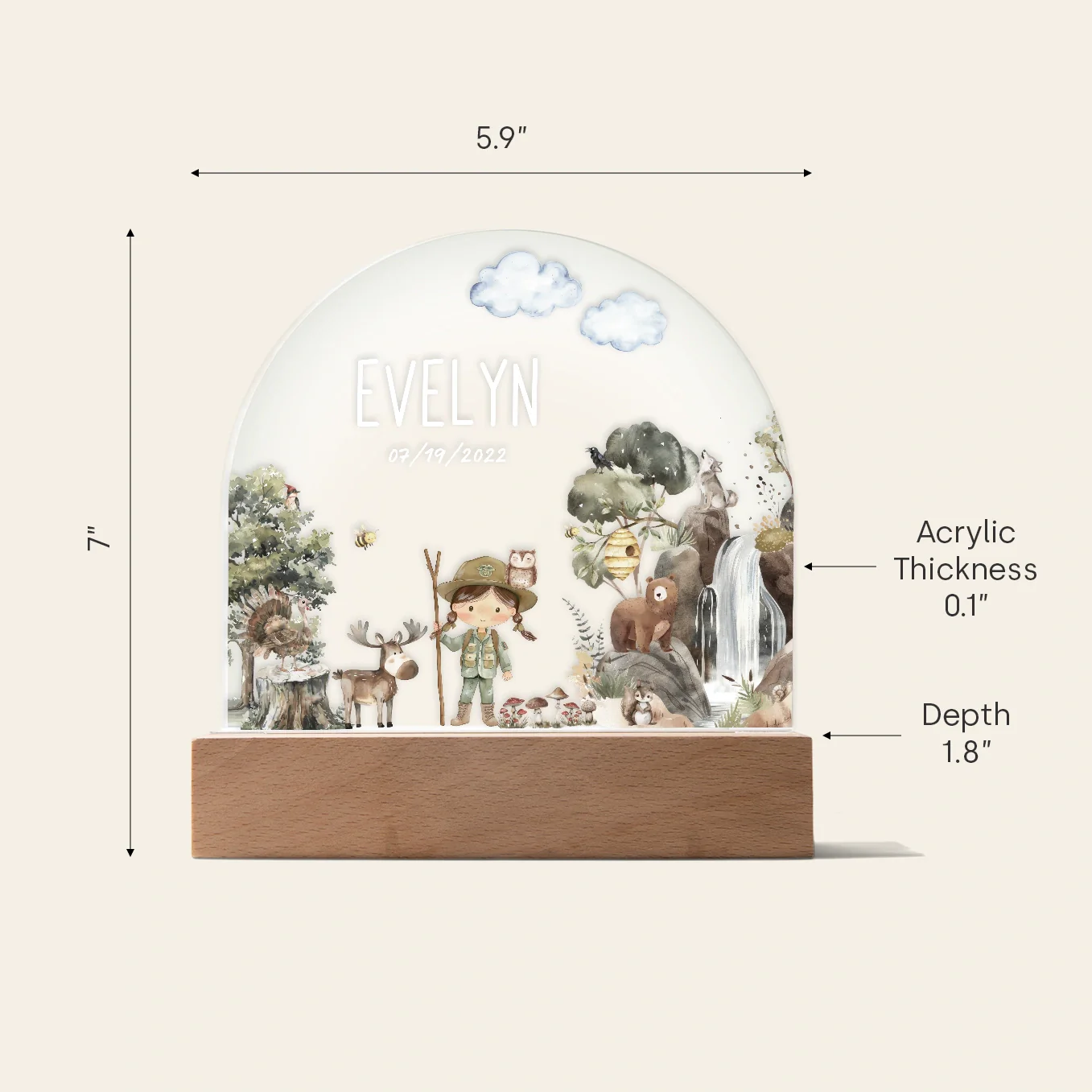 Personalized Nightlight "Wilderness" - Image 11