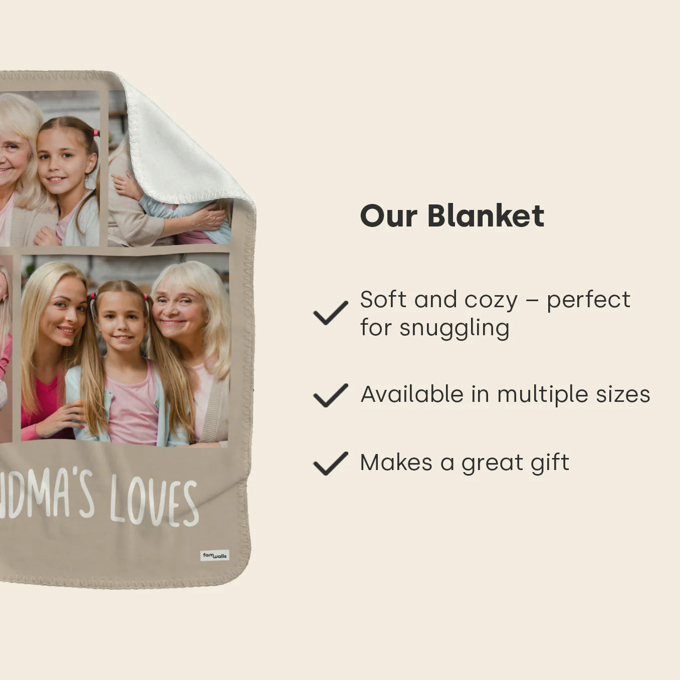 Personalized Photo Blanket "Grandma" - Image 10