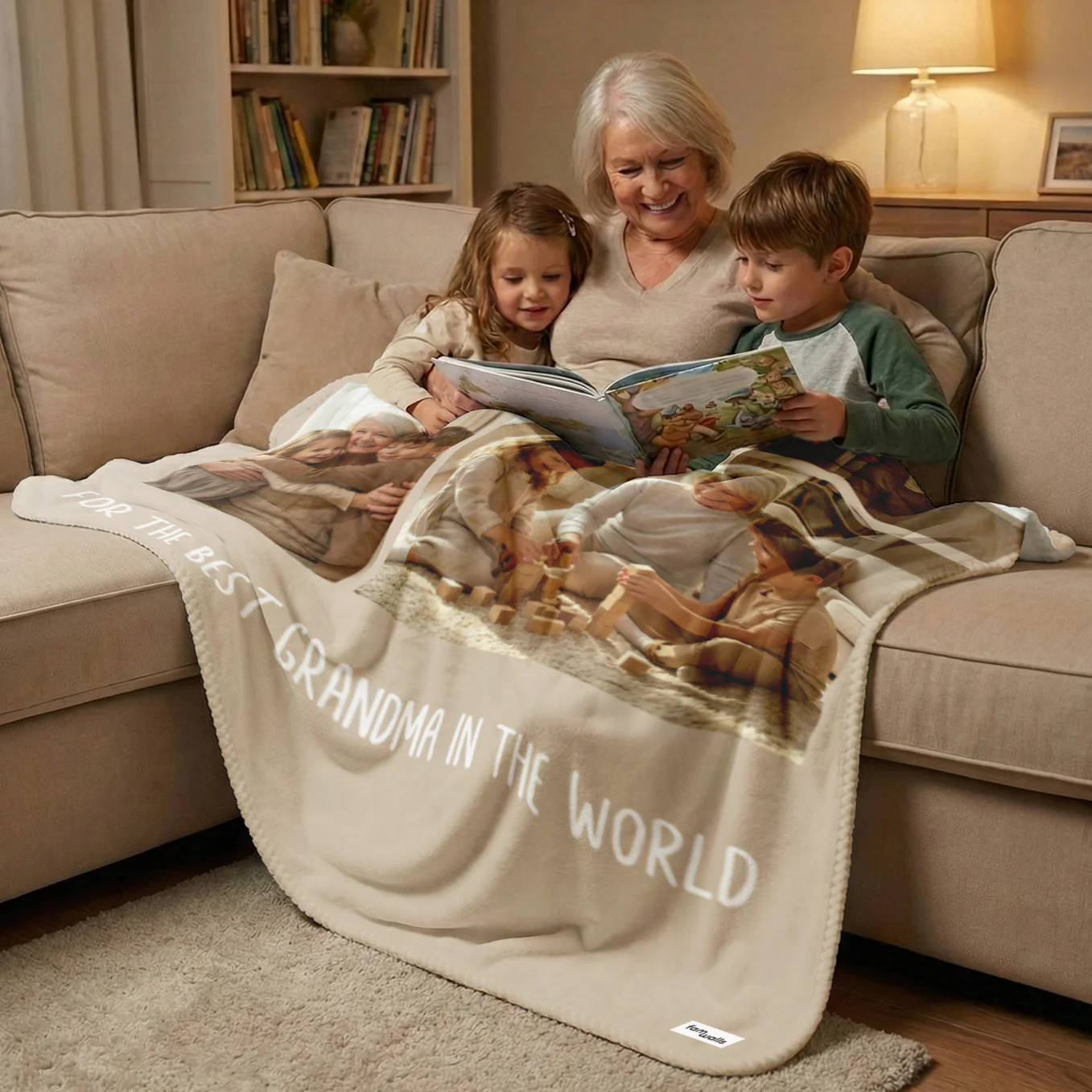 Personalized Photo Blanket "Grandma" - Image 6