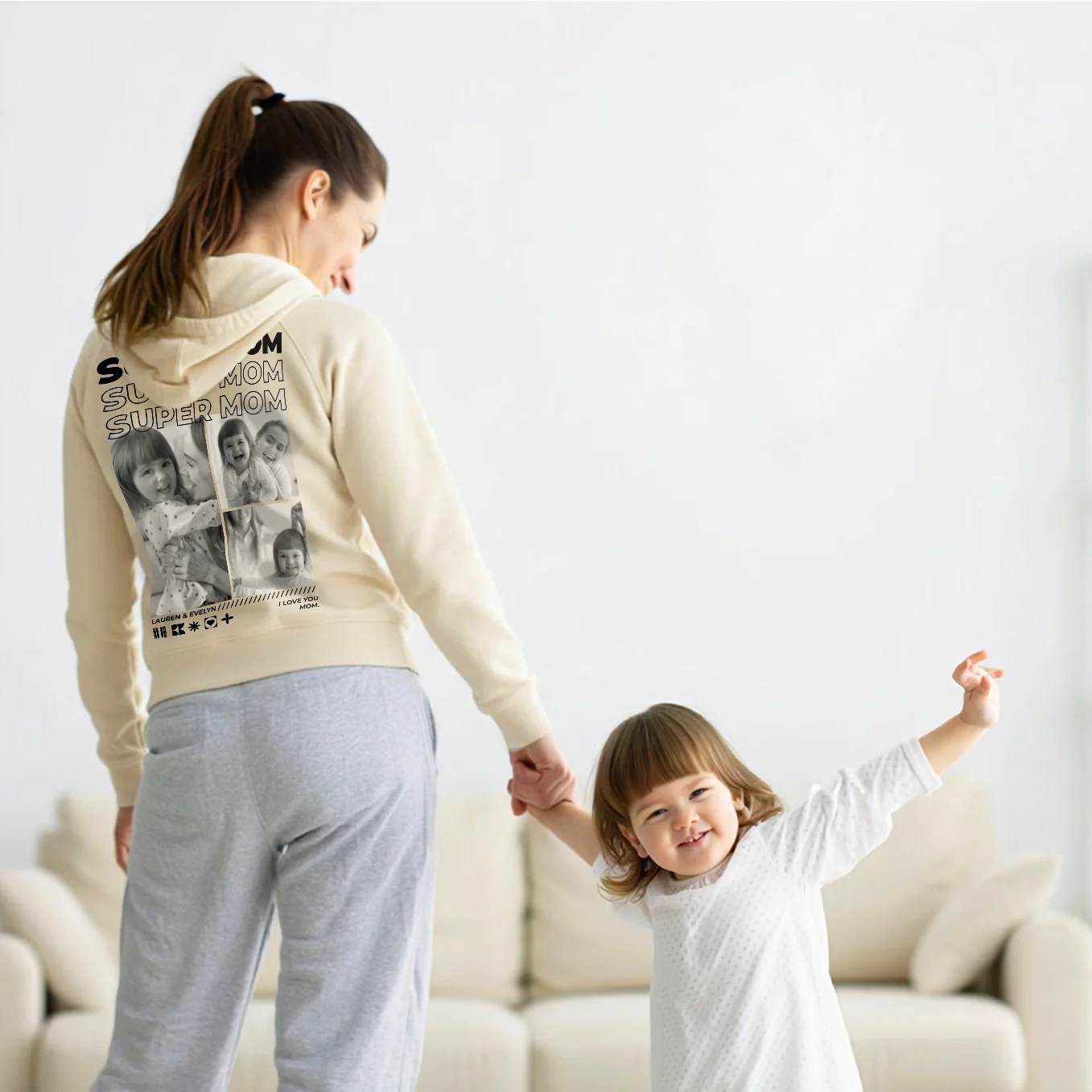 Personalized Photo Hoodie "Mom" - Image 3