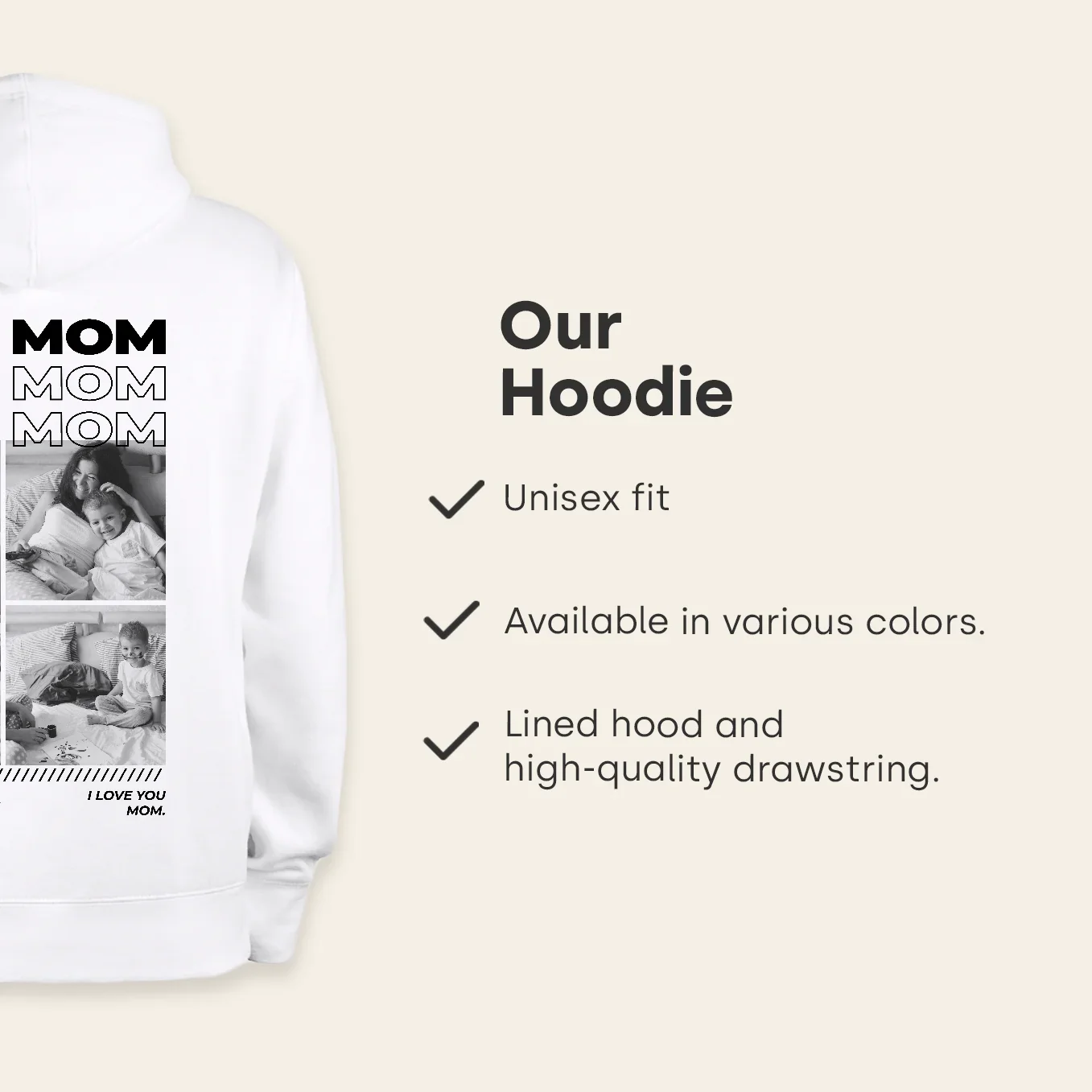 Personalized Photo Hoodie "Mom" - Image 8